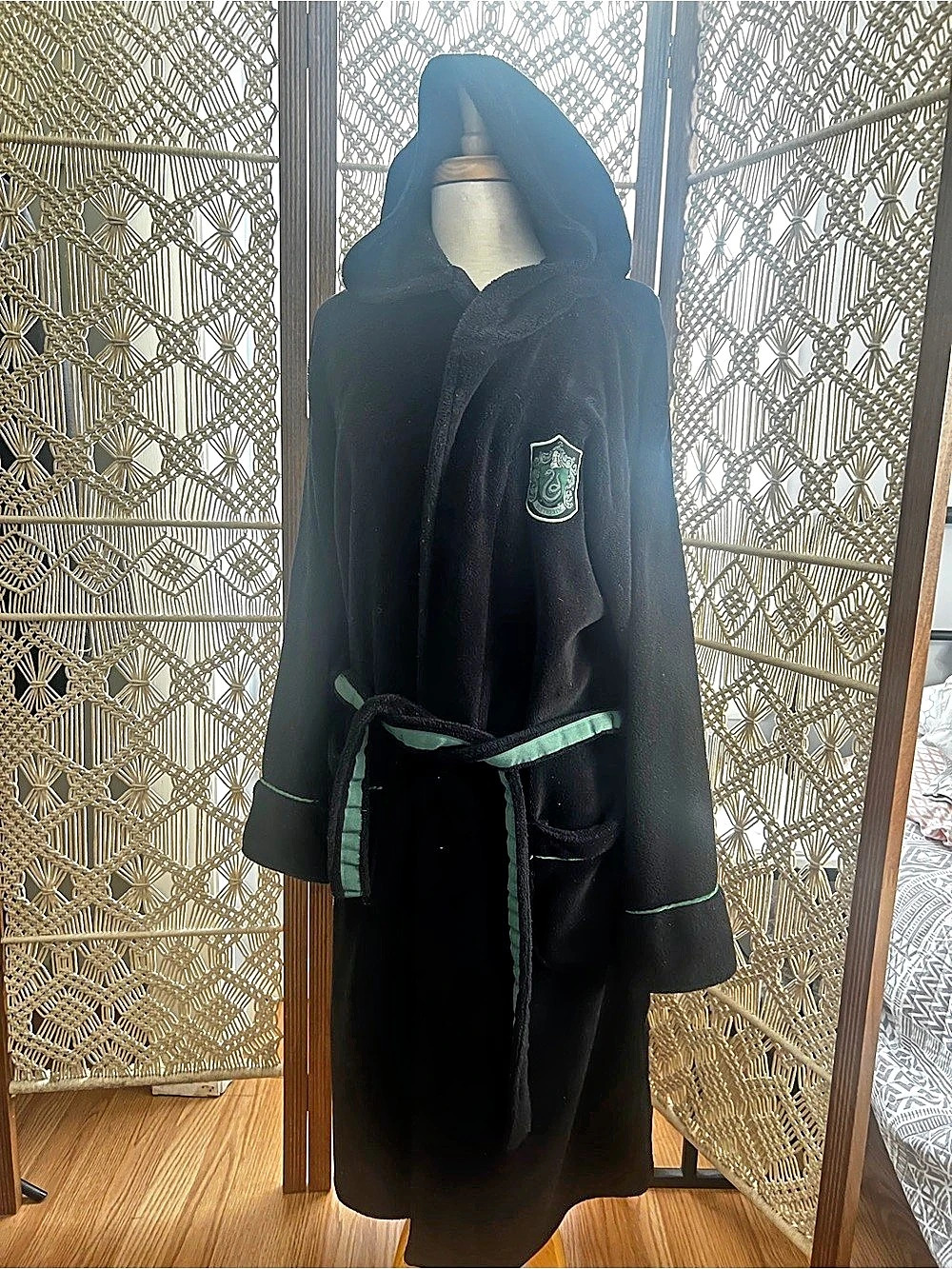 Robe Factory Harry Potter Slytherin Robe Hooded Cape Black & Green